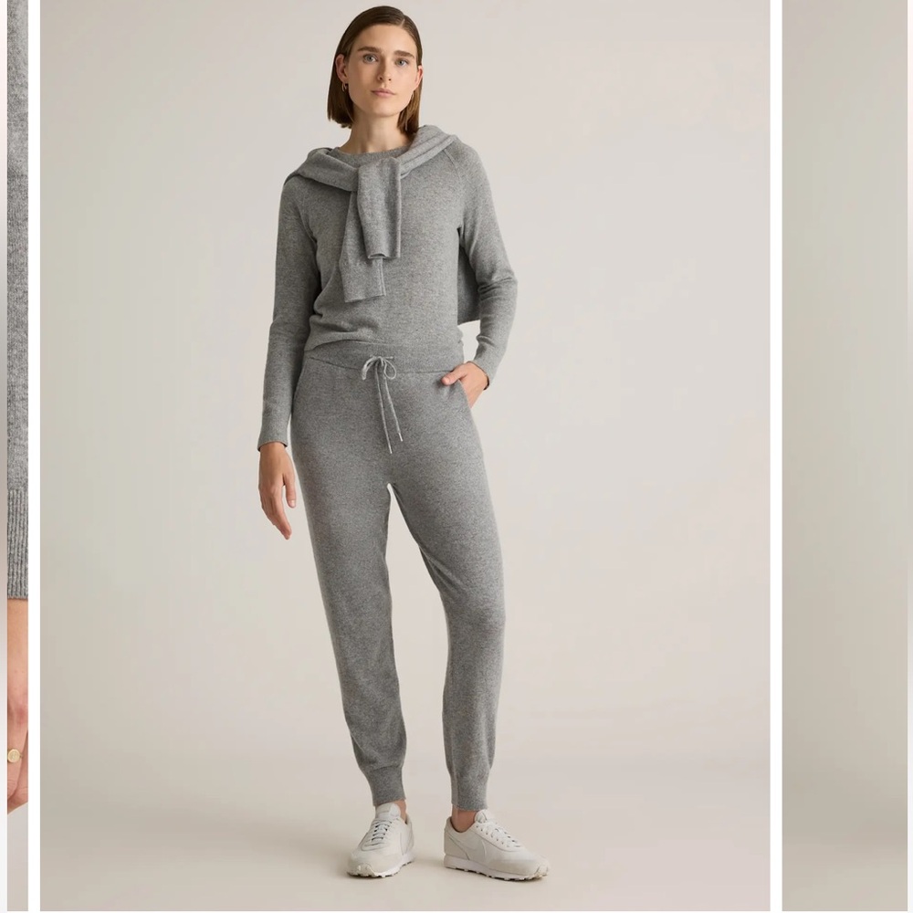 Quince 100% Cashmere Gray Sweatpants Small